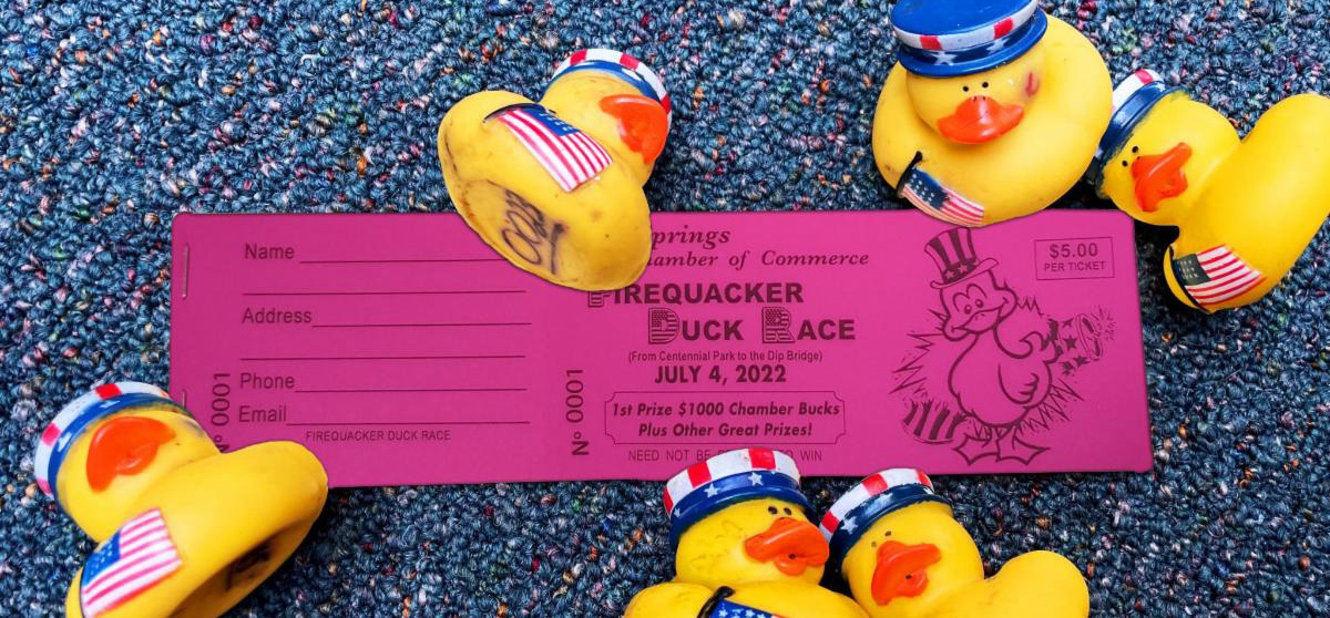 Duck Race on the River on July 4th